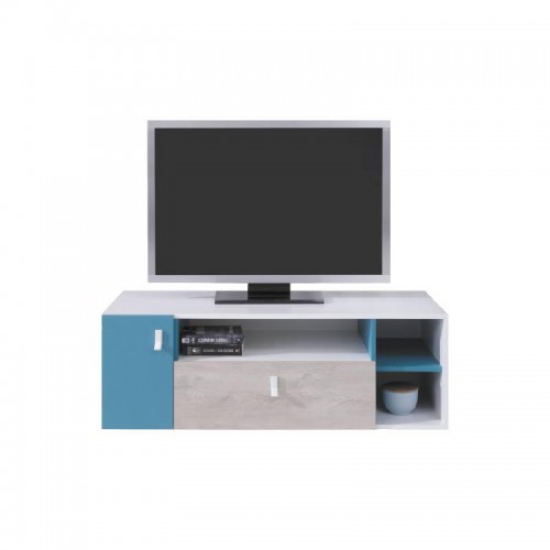 ​Тумба ТВ Planet 10 Meblar 120х40x50 Белый Люкс / Дуб / Mоре